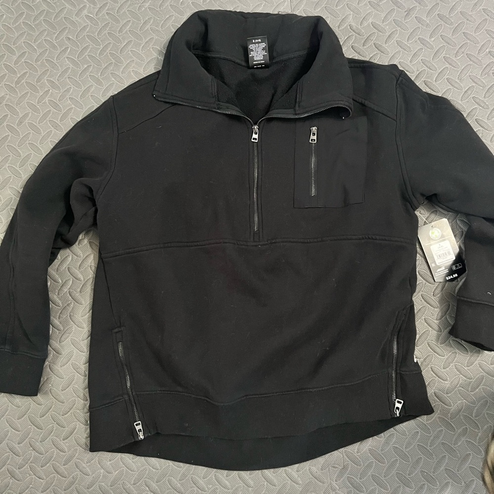 Avia women’s Q zip trail jacket, Black soot. Small